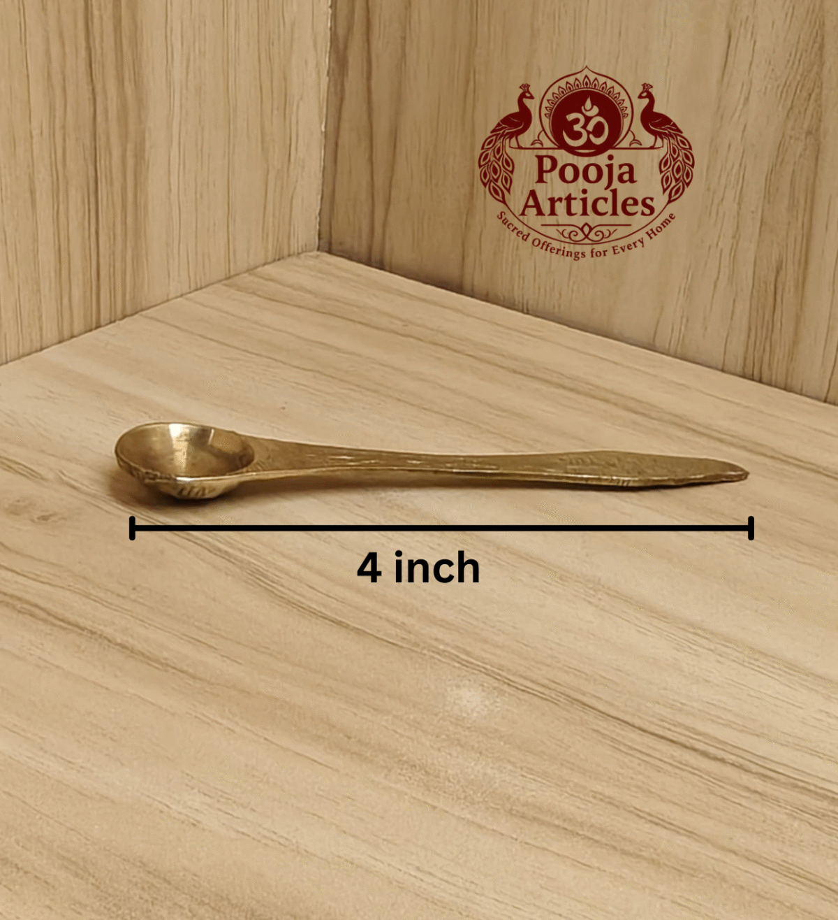 Buy Brass Uddarni Online – 20g, 4″ Traditional Pooja Spoon for Holy Water Offering