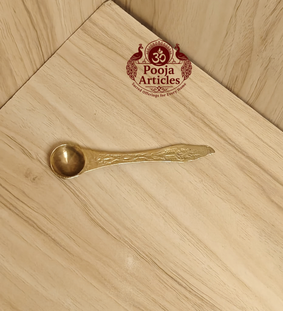 Buy Brass Uddarni Online – 20g, 4″ Traditional Pooja Spoon for Holy Water Offering