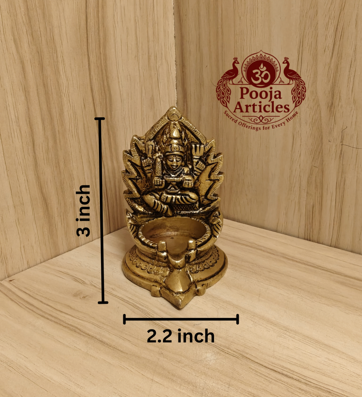 Buy Brass Varahi Vilakku Online – 350g, 3" Divine Brass Varahi Lamp for Pooja