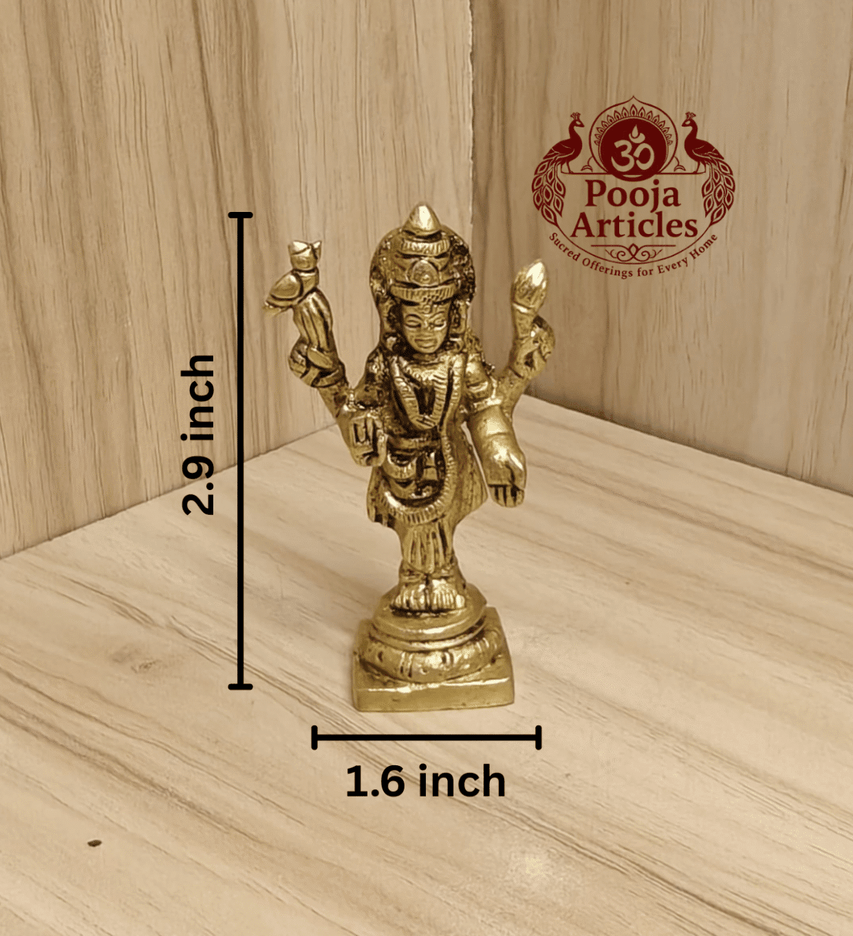 Buy Brass Vasavi Kanyaka Parameshwari Devi Statue – 90g, 2.9″ Handcrafted Divine Goddess Idol For Home Use & Pooja