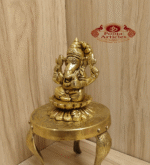 Buy Brass Vinayagar Statue – 280g, 3″ Handcrafted Lord Ganesha Idol