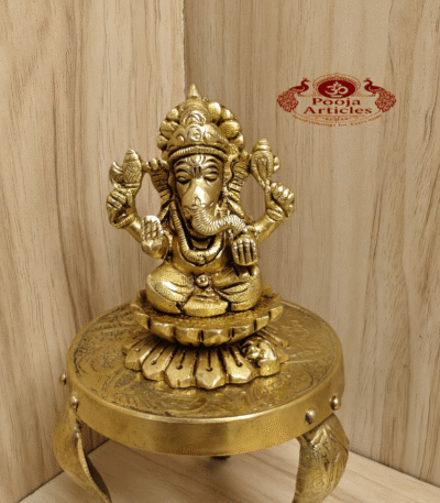 Buy Brass Vinayagar Statue – 280g, 3″ Handcrafted Lord Ganesha Idol