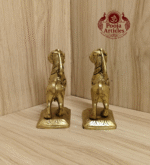 Buy Brass Yali Set Of 2 – 1.120kg, 4.2" Traditional Brass Yali Idol for Home & Pooja