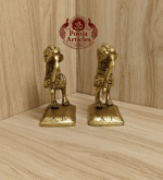 Buy Brass Yali Set Of 2 – 1.120kg, 4.2" Traditional Brass Yali Idol for Home & Pooja
