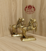 Buy Brass Yali Set Of 2 – 1.120kg, 4.2" Traditional Brass Yali Idol for Home & Pooja