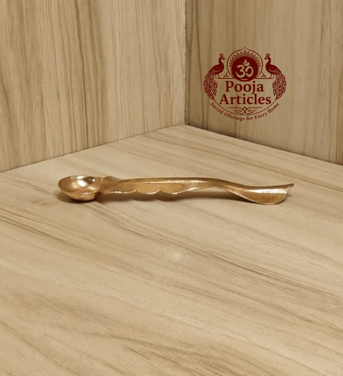 Buy Copper Achmani Online – 8 g, 3.7" Handcrafted Divine Pouring Spoon for Sacred Pooja Rituals