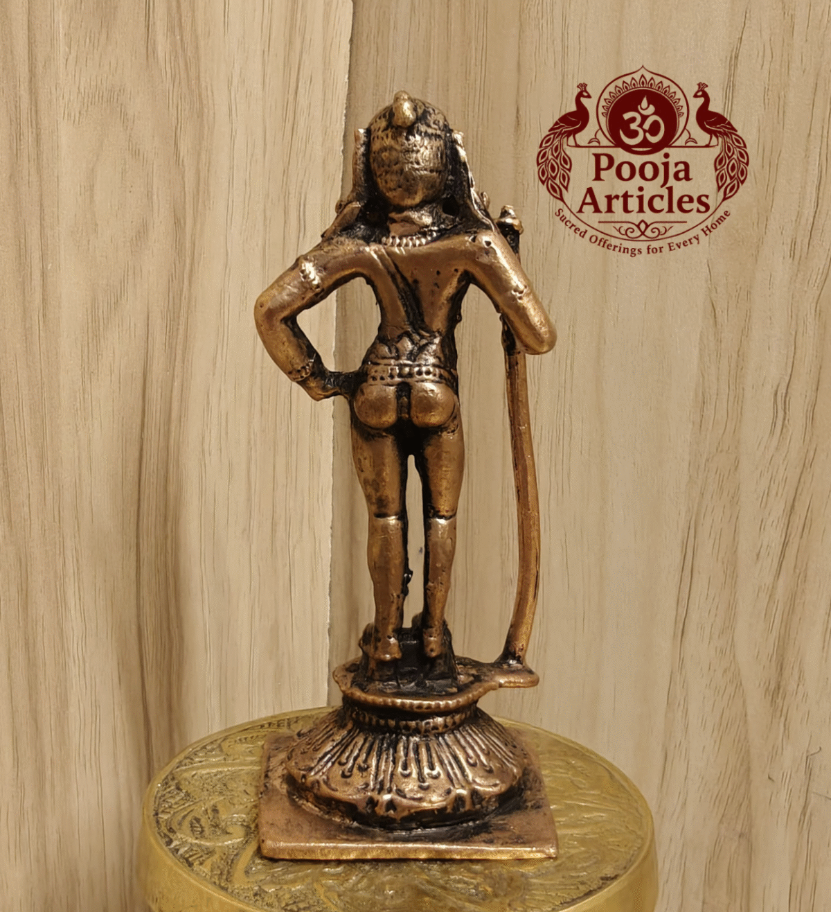Buy Copper Dhandayuthapani Swamy Idol – 200g, 4.2" – Spiritual Copper Statue for Pooja & Home Decor