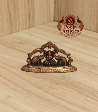 Buy Copper Gaja Lakshmi Idol Online – Pure Copper Lakshmi Idol for Wealth & Blessings (50g, 1.5 inch)