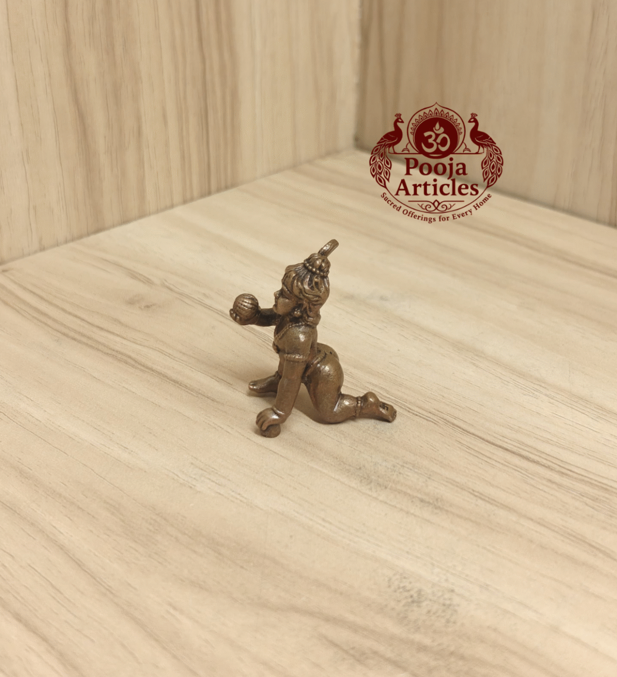 Buy Copper Laddu Gopal Idol Online – Divine 25g, 1.5 inch Baby Krishna Idol for Pooja, Janmashtami &Home Temple