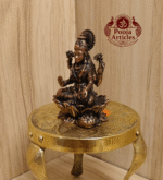 Buy Copper Lakshmi Idol Sitting on Lotus with Coin Pot Online 2.4" – Divine Prosperity for Home & Office