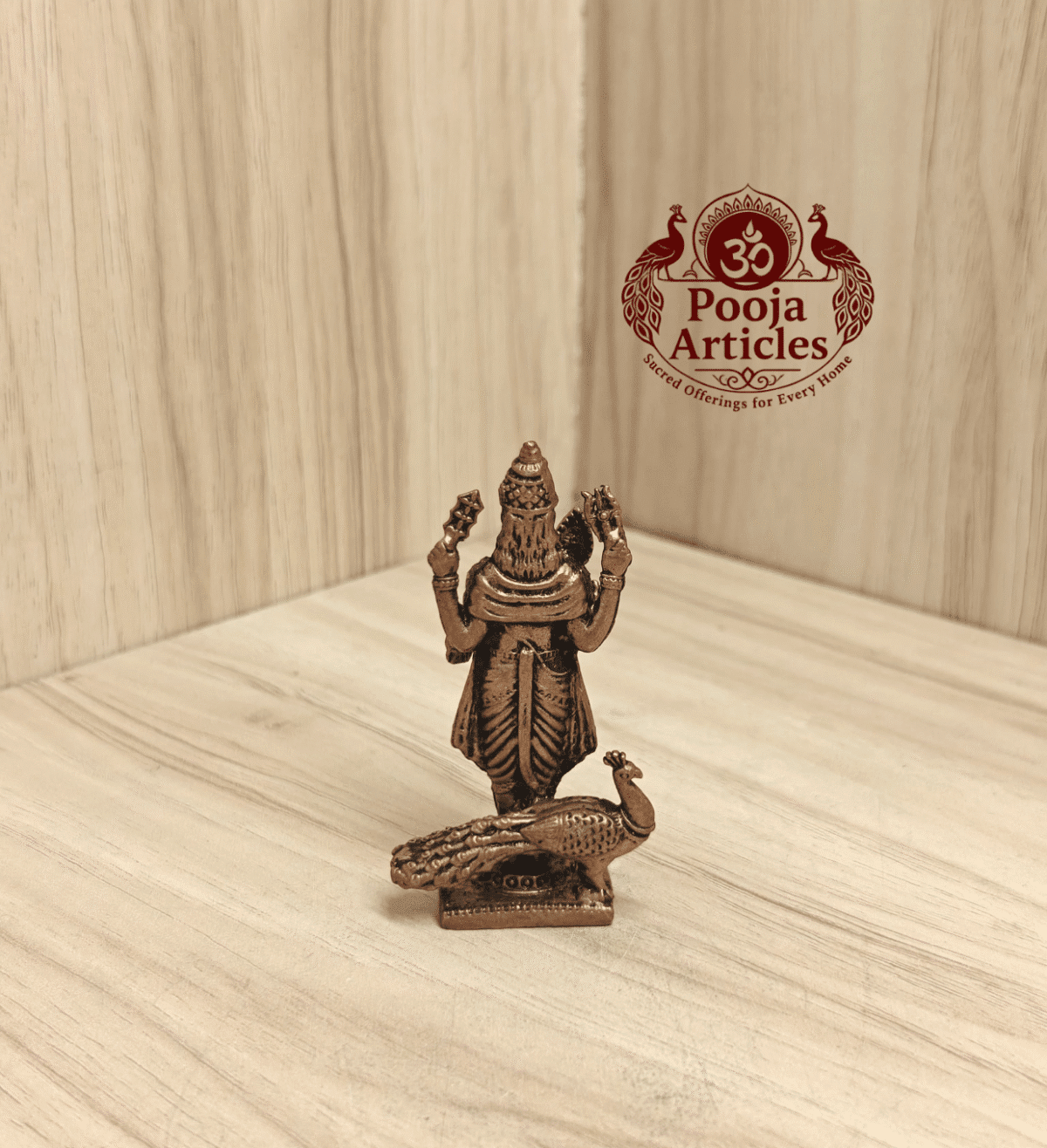 Buy Copper Murugan Statue Online – 60g, 2.6 inch | Handcrafted Divine Elegance for Home & Pooja