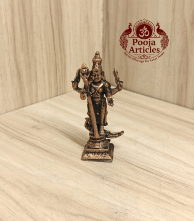 Buy Copper Murugan Statue Online – Handcrafted Lord Subramanya Idol for Home Pooja (70g, 3 inch)