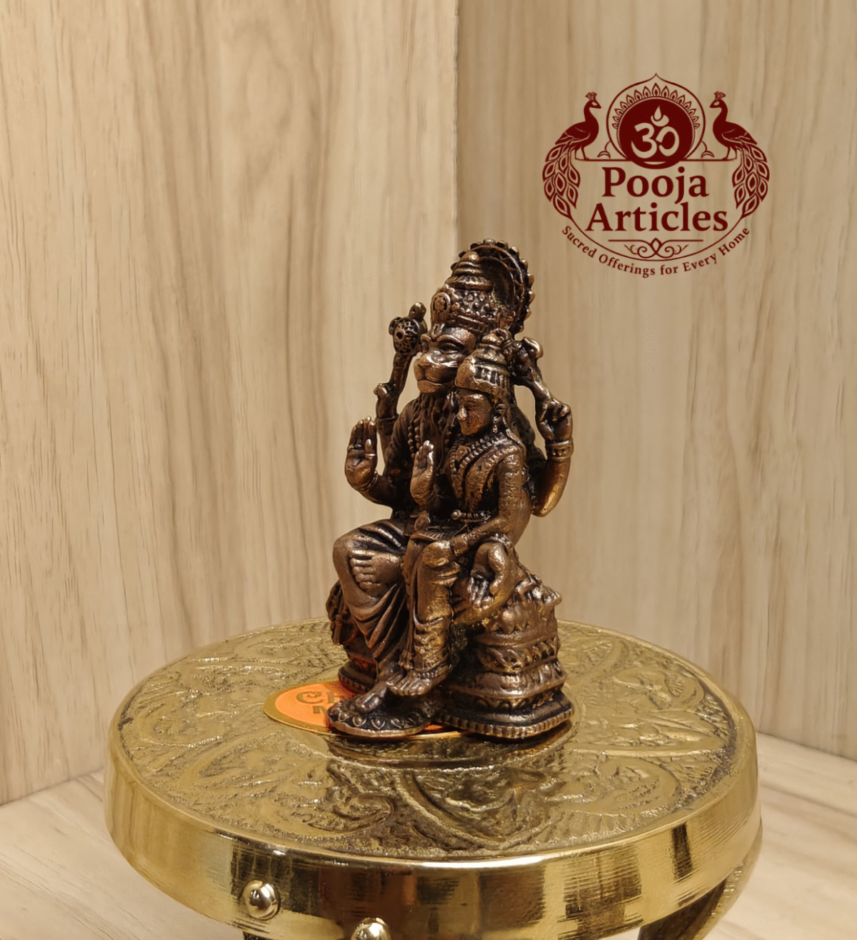 Buy Copper Narasimha Idol Online – Handcrafted Ugra Narasimha Idol for Pooja & Vastu (100g, 2.2 inch)