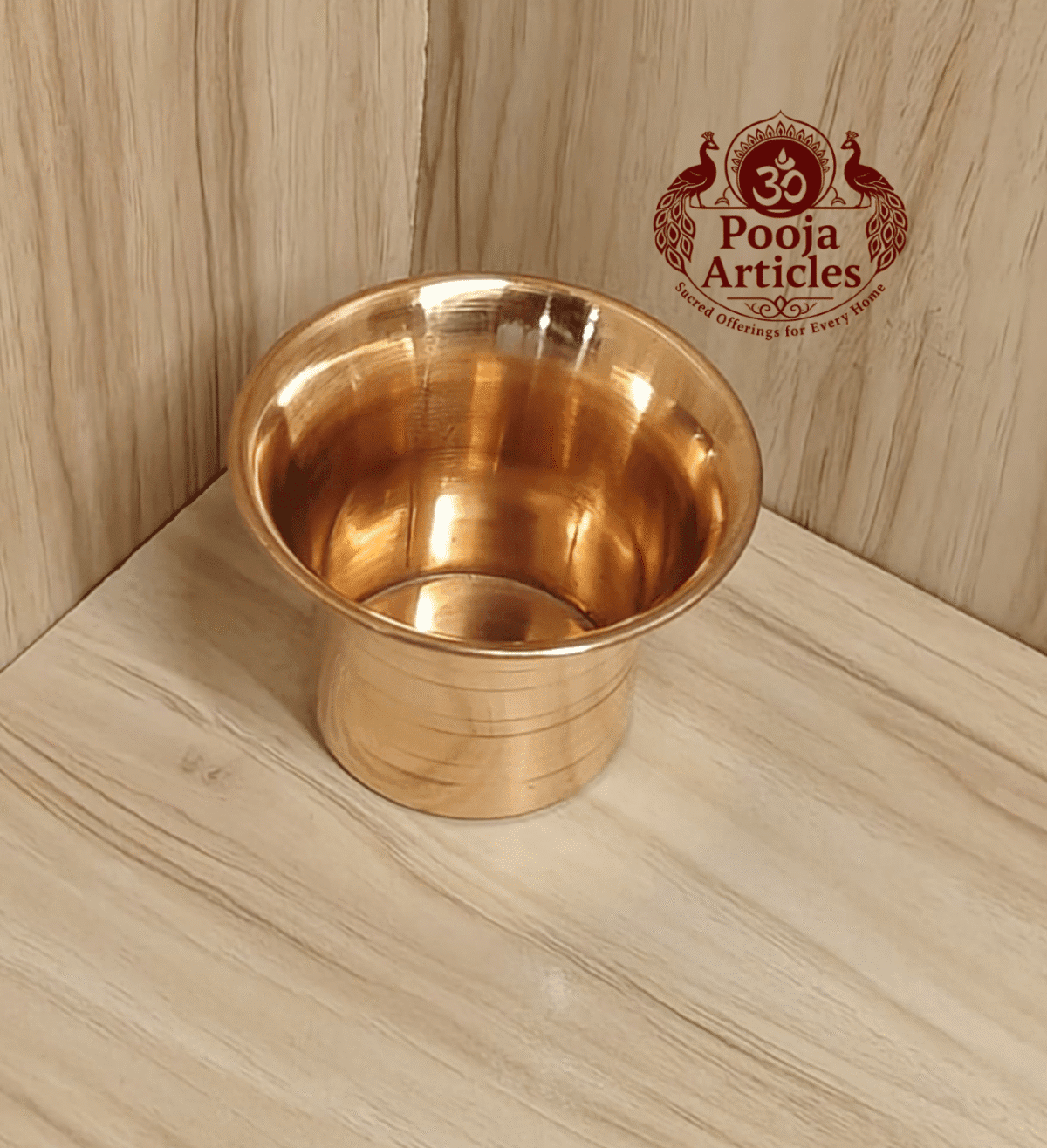 Buy Copper Panchapatra Online – 70g, 2.7″ Traditional Pooja Kalash for Spiritual Purity