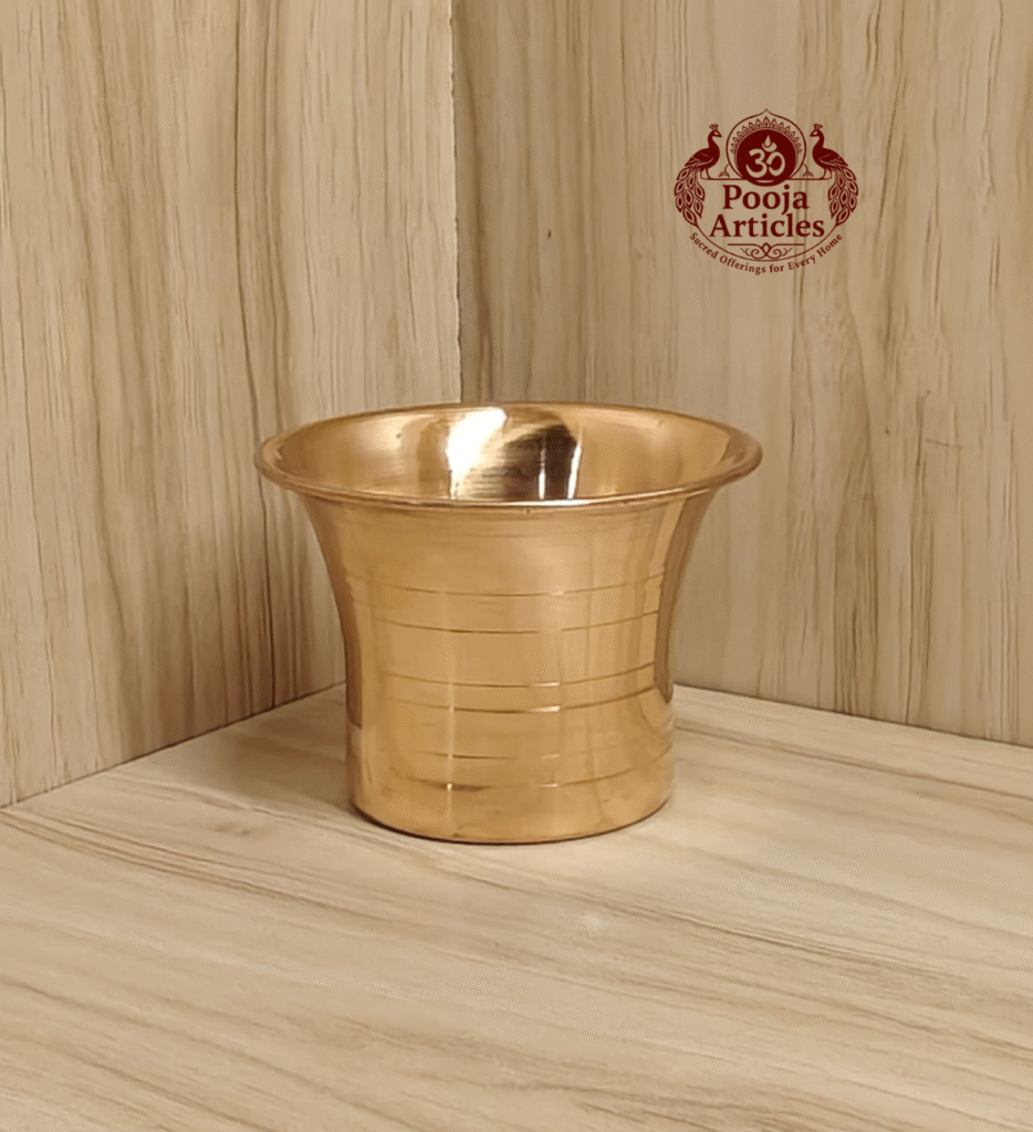 Buy Copper Panchapatra Online – 70g, 2.7″ Traditional Pooja Kalash for Spiritual Purity