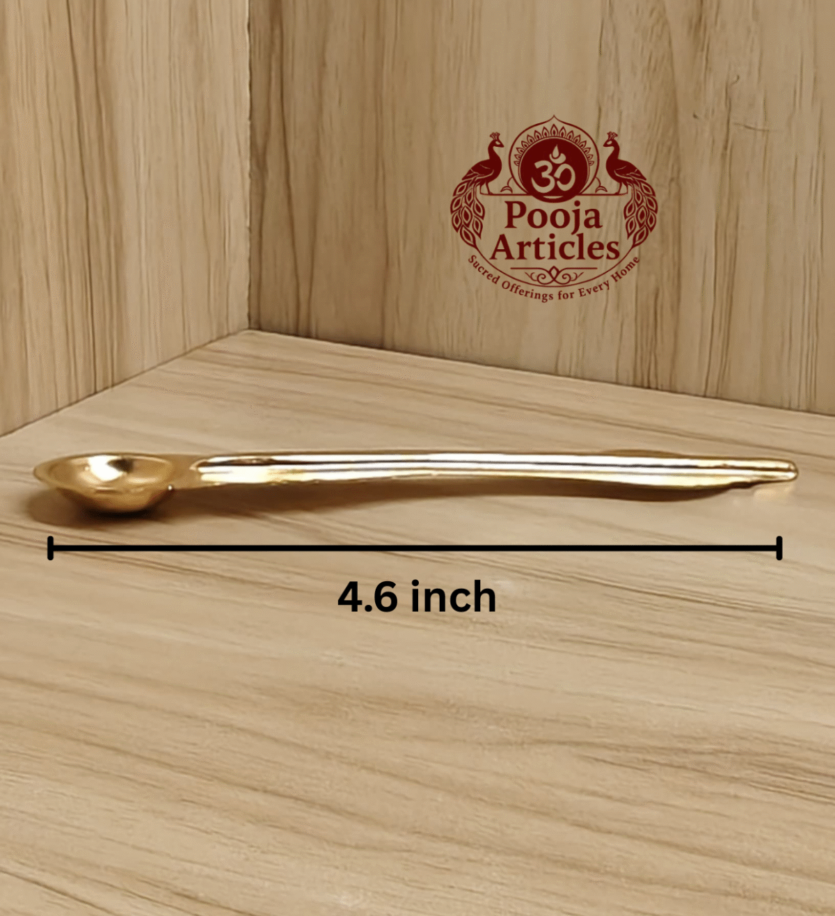 Buy Copper Uddarni Online India – 4.6″ Divine Pooja Spoon for Temple and Home Use