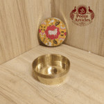 Buy cow meena design Sindoor Dibbi Online – 40 g, 2" Pure Brass Kumkum Box for Pooja