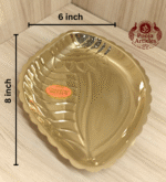 Buy Divine Brass Shanku Plate Online – 75g, 8 inch Sacred Brass Shankh Plate Design for Pooja & Temple Use
