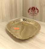 Buy Divine Brass Shanku Plate Online – 75g, 8 inch Sacred Brass Shankh Plate Design for Pooja & Temple Use