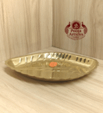 Buy Divine Brass Shanku Plate Online – 75g, 8 inch Sacred Brass Shankh Plate Design for Pooja & Temple Use