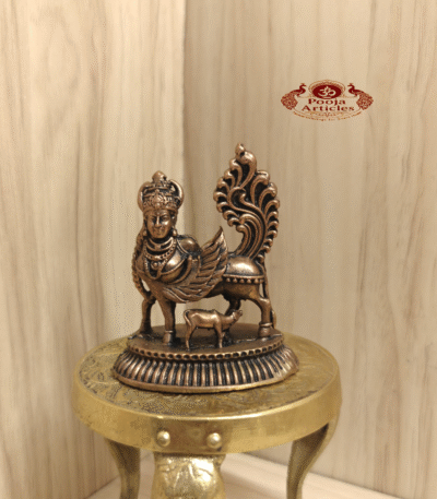 Buy Kamadhenu with Calf Copper Statue – 130g, 2.5 Inch Handcrafted Divine Cow Idol