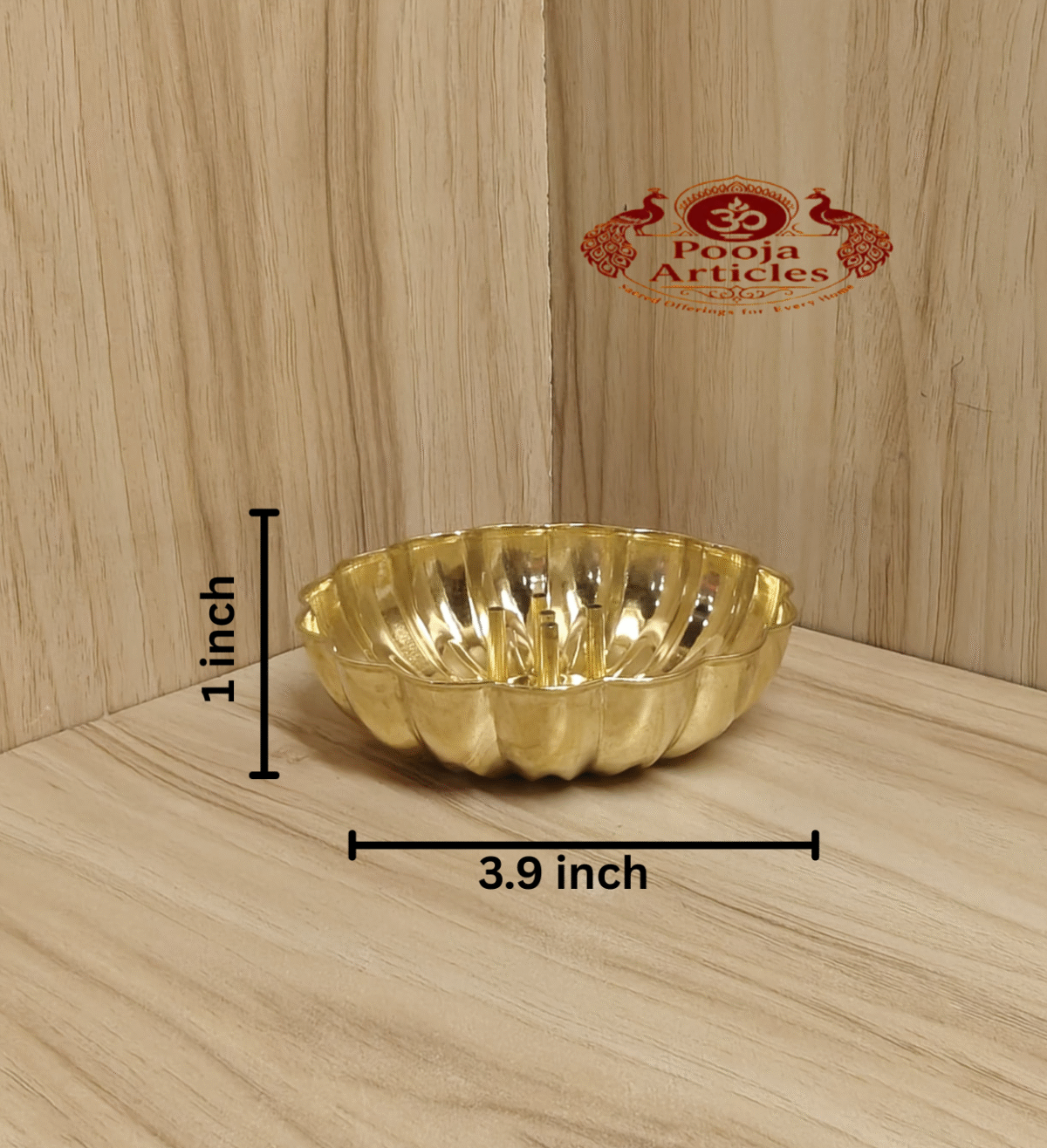 Buy Lotus Brass Agarbatti Stand Holder Size 1 – 40g, 3.9″ Handmade Pure Brass Incense Storage