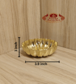 Buy Lotus Brass Agarbatti Stand Holder Size 1 – 40g, 3.9″ Handmade Pure Brass Incense Storage