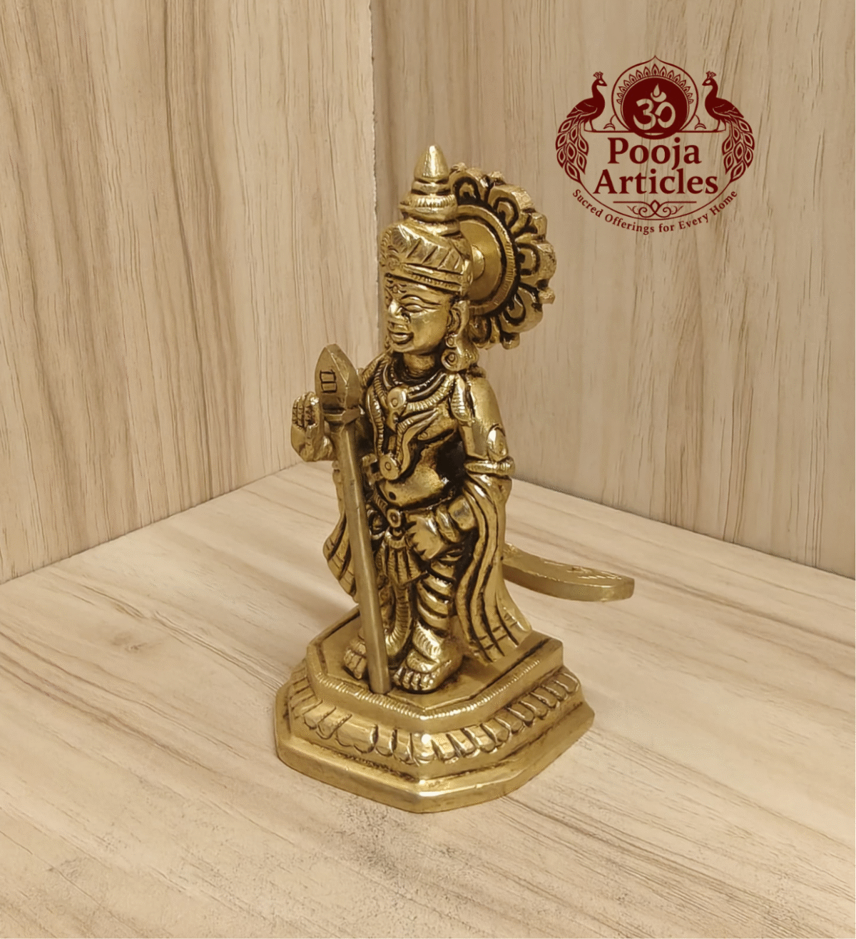 Buy Mini Murugan Silai Online – 350g , 4.2 inch | Divine Karthikeya Statue Idol for Pooja Room & Home