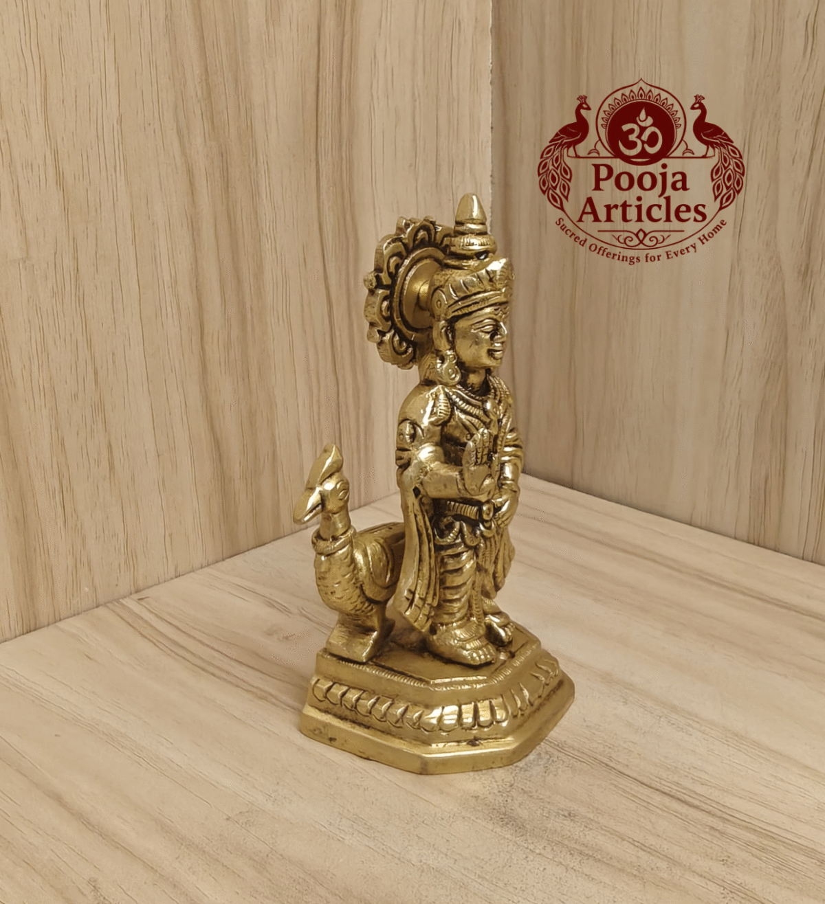 Buy Mini Murugan Silai Online – 350g , 4.2 inch | Divine Karthikeya Statue Idol for Pooja Room & Home