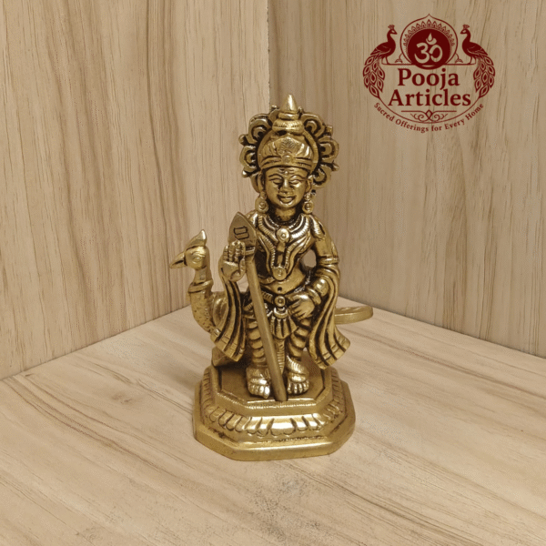 Buy Mini Murugan Silai Online – 350g , 4.2 inch | Divine Karthikeya Statue Idol for Pooja Room & Home