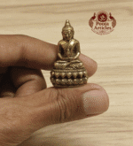 Buy Miniature Brass Buddha Statue – 30 g, 1.5″ Handcrafted Spiritual Idol For Gifts & Pooja Use