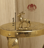 Buy Miniature Brass Deer Statue – 10 g, 1.1″ Handcrafted Spiritual Ornament For Puja & Gifts