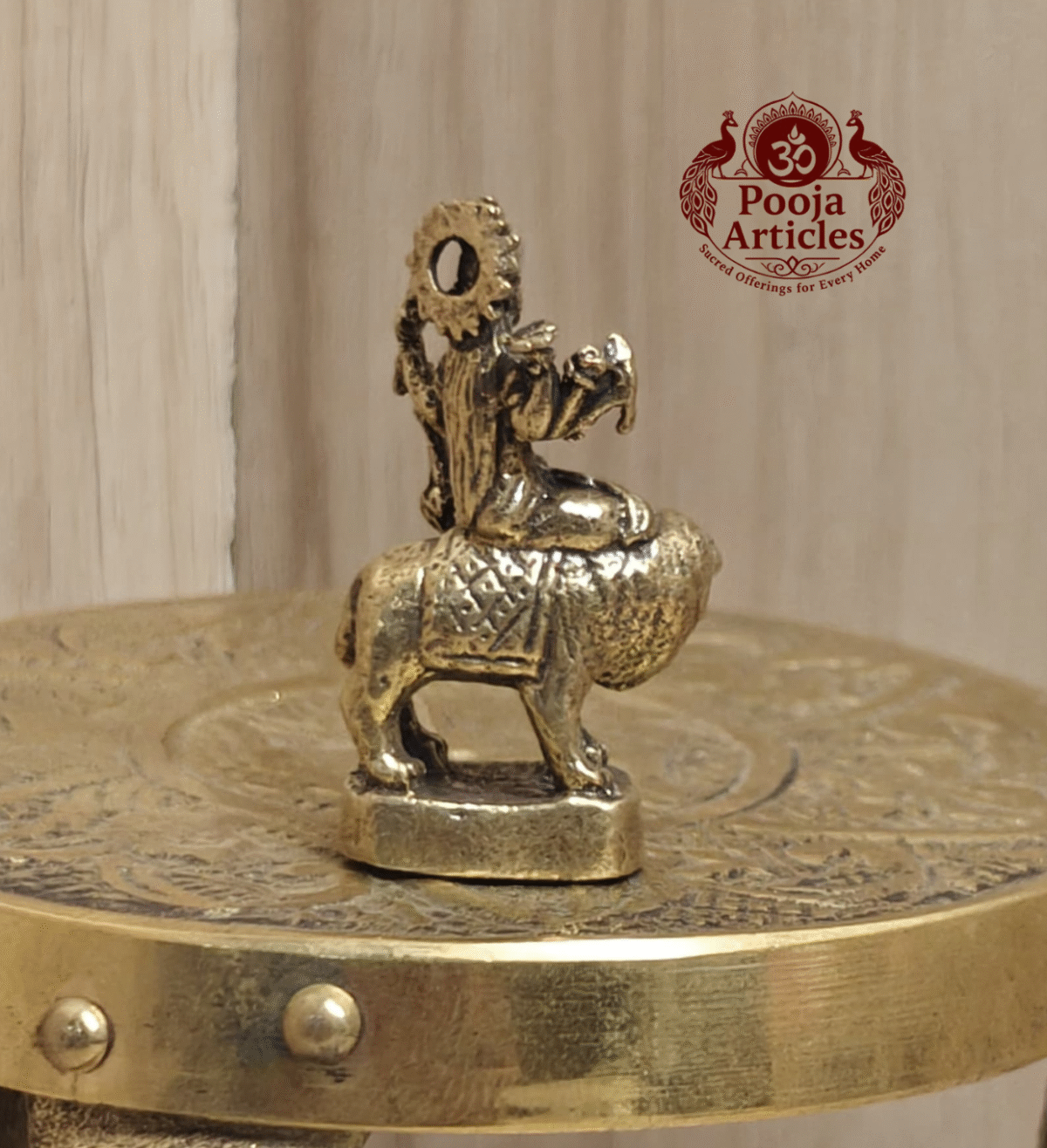 Buy Miniature Brass Durga Devi Statue – 15g, 1.5″ Handcrafted Divine Goddess Idol For Gifts & Puja