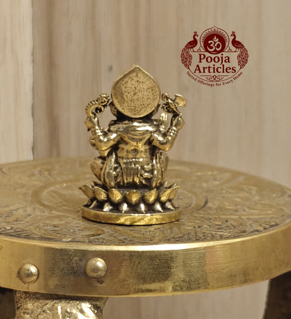 Buy Miniature Brass Ganesh Statue – 25 g, 1.2″Handcrafted Lord Ganesha Idol For Pooja & Gifts