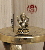 Buy Miniature Brass Ganesh Statue – 25 g, 1.2″Handcrafted Lord Ganesha Idol For Pooja & Gifts