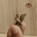 Buy Miniature Brass Lucky Rooster Statue – 15g, 1.2″ Handcrafted Symbol of Prosperity For Puja & Gift