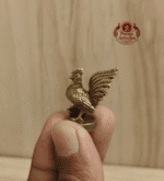 Buy Miniature Brass Lucky Rooster Statue – 15g, 1.2″ Handcrafted Symbol of Prosperity For Puja & Gift
