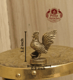 Buy Miniature Brass Lucky Rooster Statue – 15g, 1.2″ Handcrafted Symbol of Prosperity For Puja & Gift