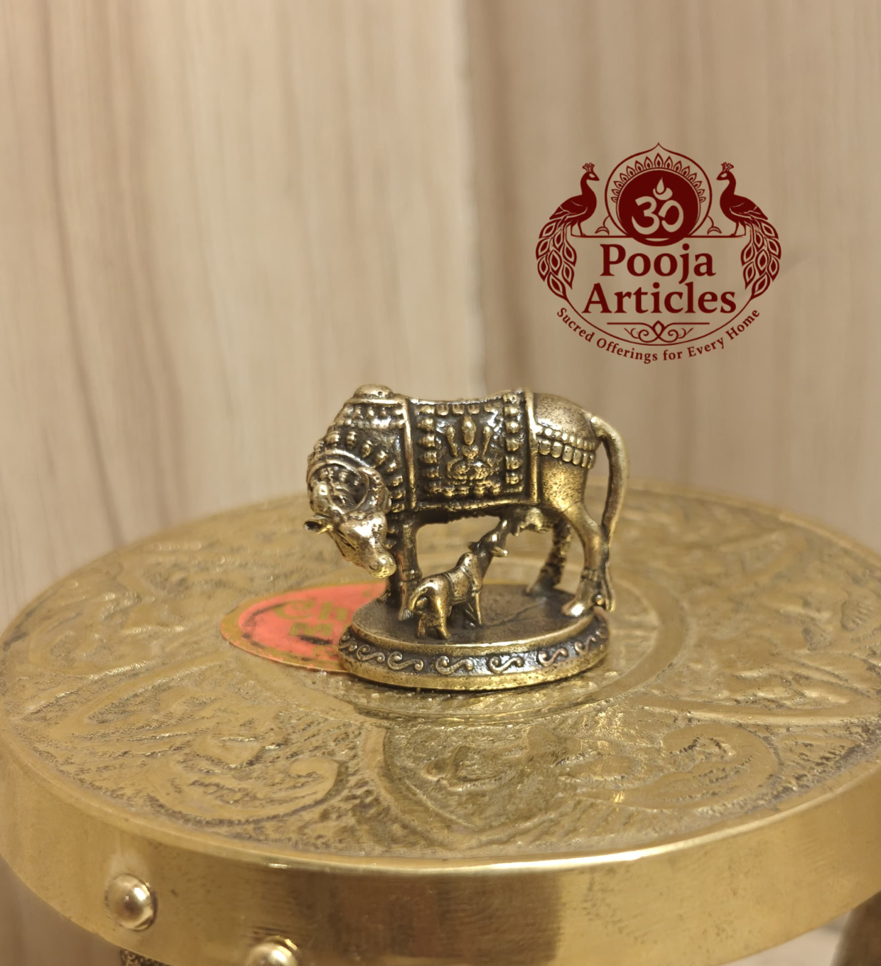 Buy Miniature Cow and Calf Statue – 20 g, 1" Divine Kamadhenu Idol for Pooja & Vastu Buy Miniature Cow and Calf Statue – 20 g, 1" Divine Kamadhenu Idol for Pooja & Vastu