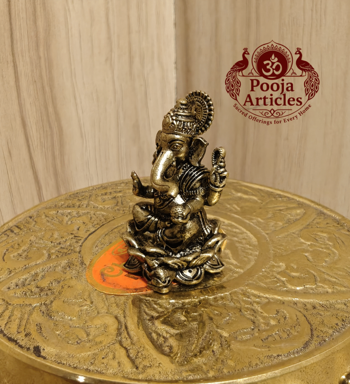 Buy Miniature Ganesh Idol Online – 20 g, 1.2" Compact Ganesh Murti for Pooja & Gifts