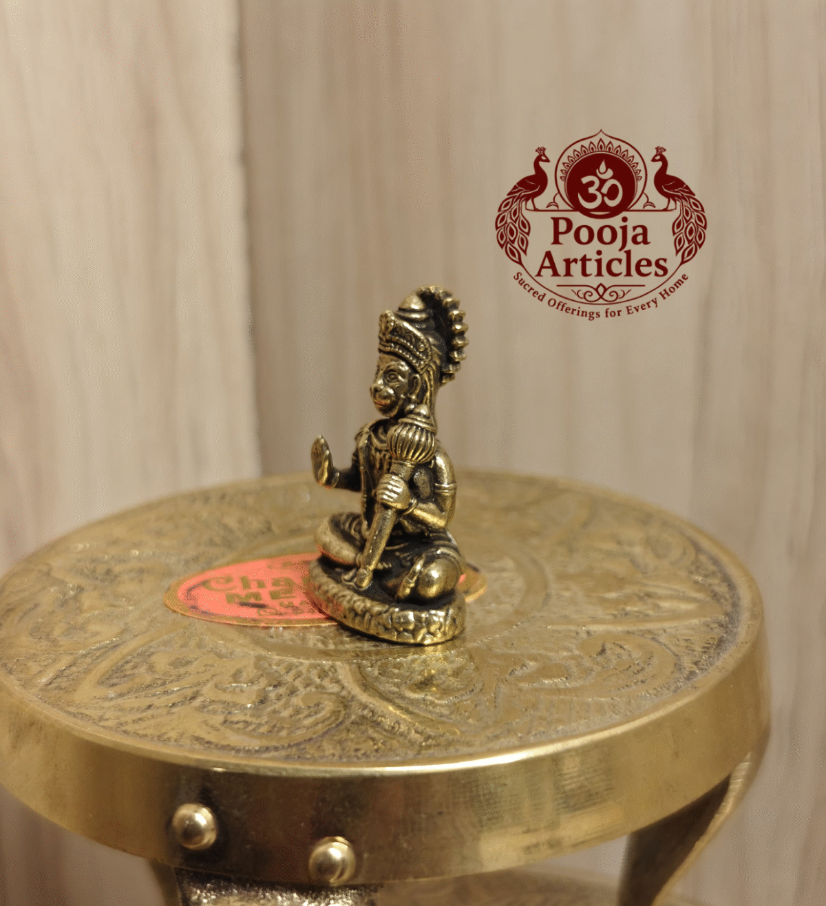 Buy Miniature Hanuman Idol Online – 20g, 1.5" Small Hanuman Idol for Pooja, Car, and Gifting