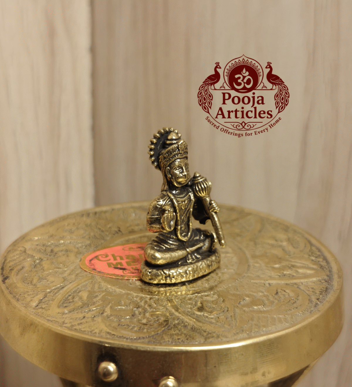 Buy Miniature Hanuman Idol Online – 20g, 1.5" Small Hanuman Idol for Pooja, Car, and Gifting