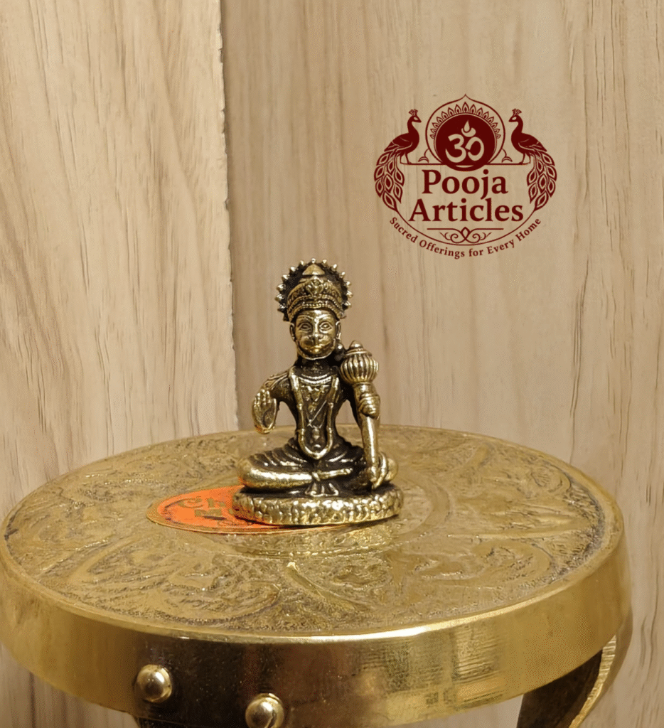 Buy Miniature Hanuman Idol Online – 20g, 1.5" Small Hanuman Idol for Pooja, Car, and Gifting