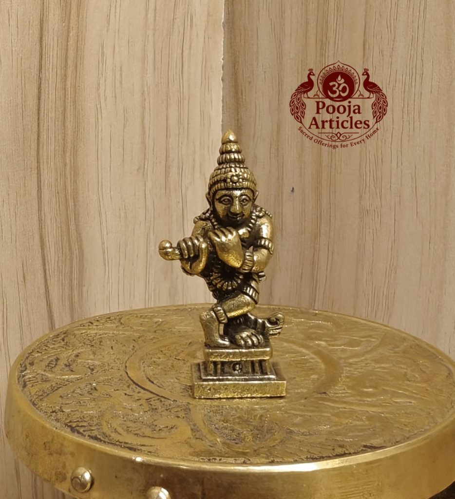 Buy Miniature Krishna Murti – 18g, 1.6 Inch Handcrafted Little Krishna Idol for Home, Temple & Return Gifts
