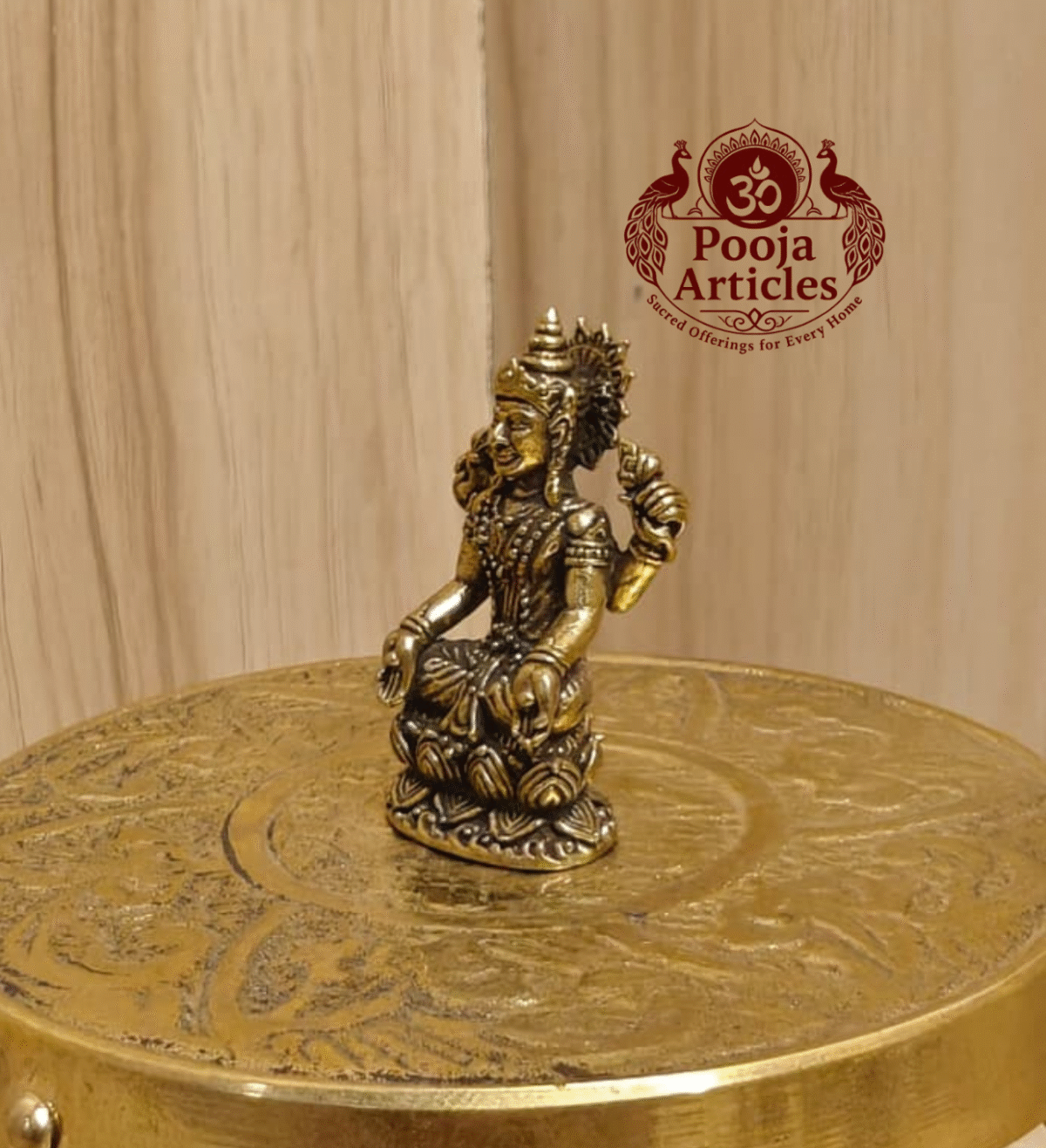 Buy Miniature Lakshmi Idol – 20g, 1.4 Inch Handcrafted Goddess of Wealth for Home, Temple & Return Gifts