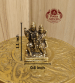 Buy Miniature Lord Shiva Family Idol Online – 15g, 1.1" Brass Shiva Parivar Statue for Home, Temple & Gifts