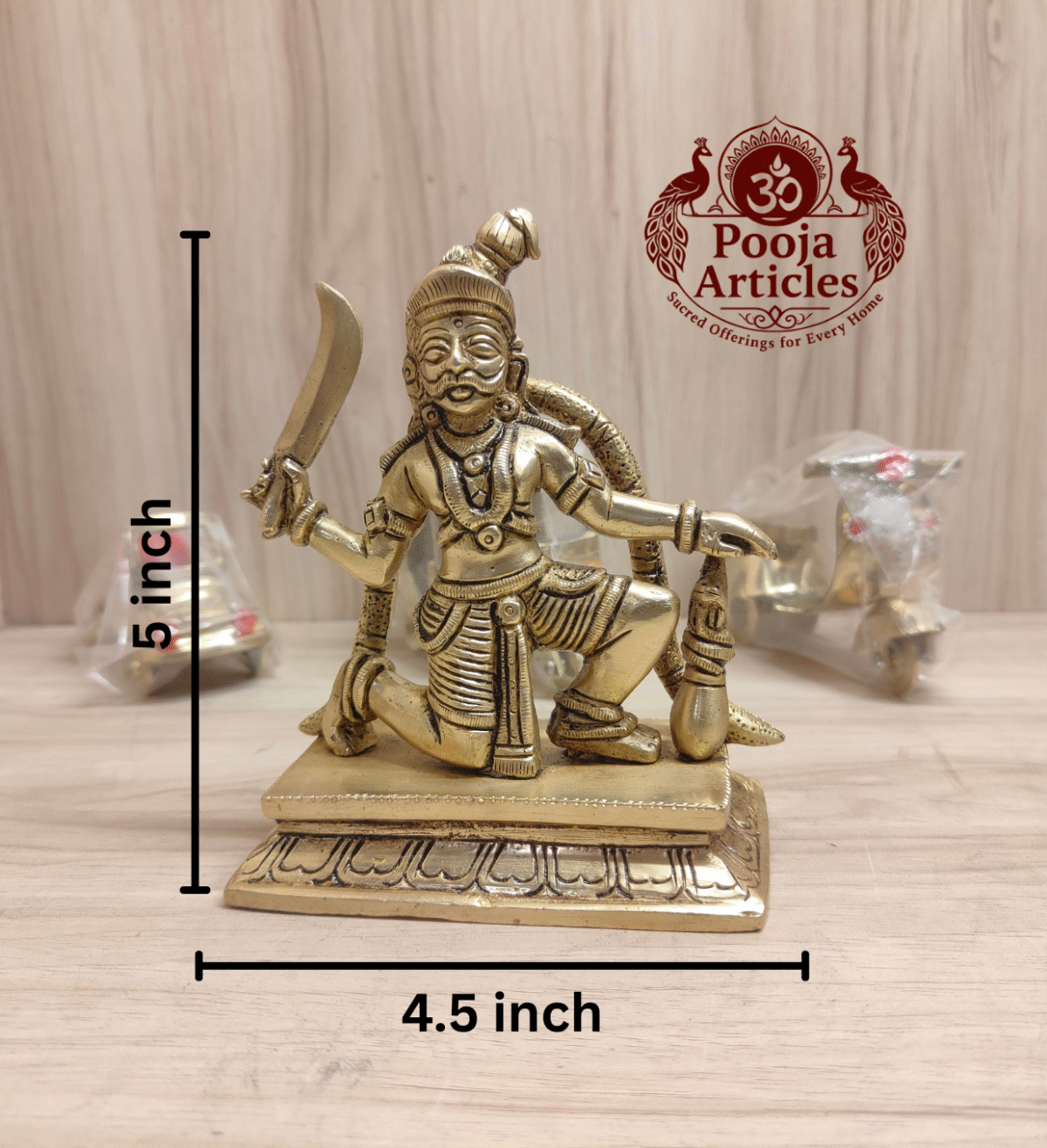 Buy Nondi Karuppasamy Swamy Statue Online – 970g, 5 Inch | Bronze Idol for Divine Protection & Pooja Decor