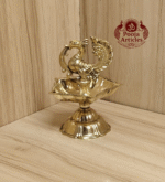 Buy Peacock Design Brass Diya Size 0 – 70 g, 3.1″ Traditional Auspicious Oil Lamp For Puja & Home Use