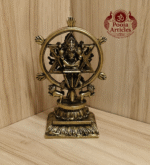 Buy Premium Brass Chakrathalwar Statue – 440g, 5″ Handcrafted Warrior Goddess Idol For Home Use & Pooja