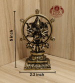 Buy Premium Brass Chakrathalwar Statue – 440g, 5″ Handcrafted Warrior Goddess Idol For Home Use & Pooja